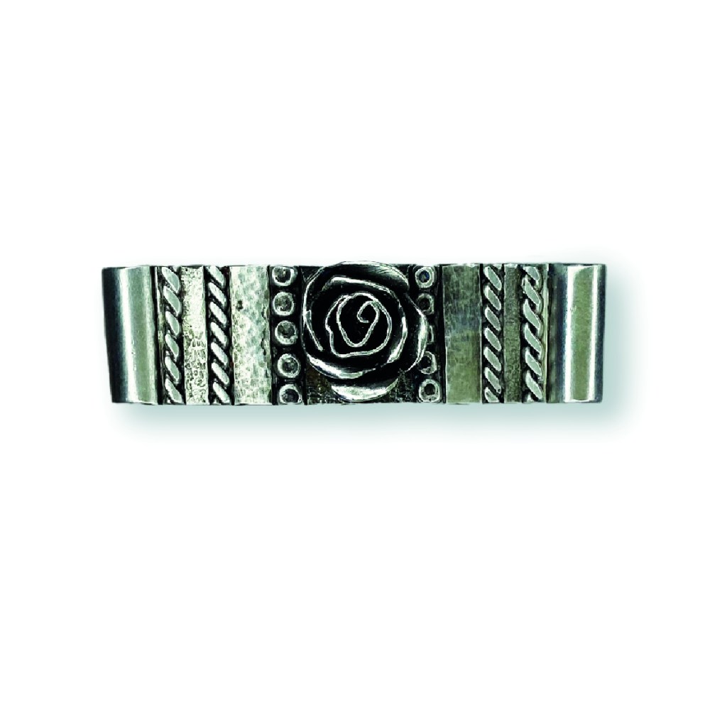 WHITE BRONZE KENZA ROSA HAIR CLIP