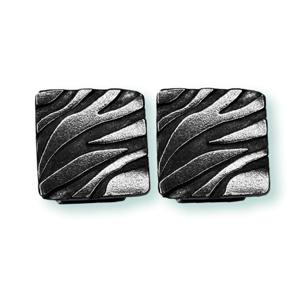 SILVER BIG CAT CUFFLINKS